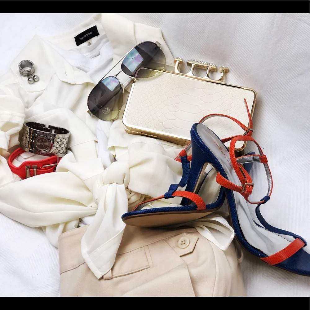 TWENTYONE Snake Skin 2-tone Stilettos